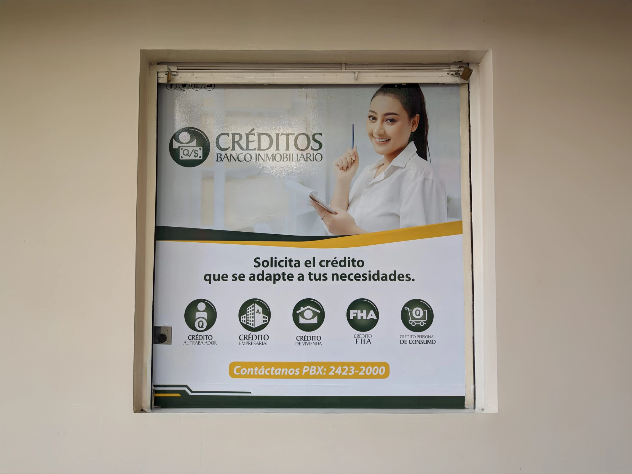 Mural para Banco Inmobiliario promoviendo créditos