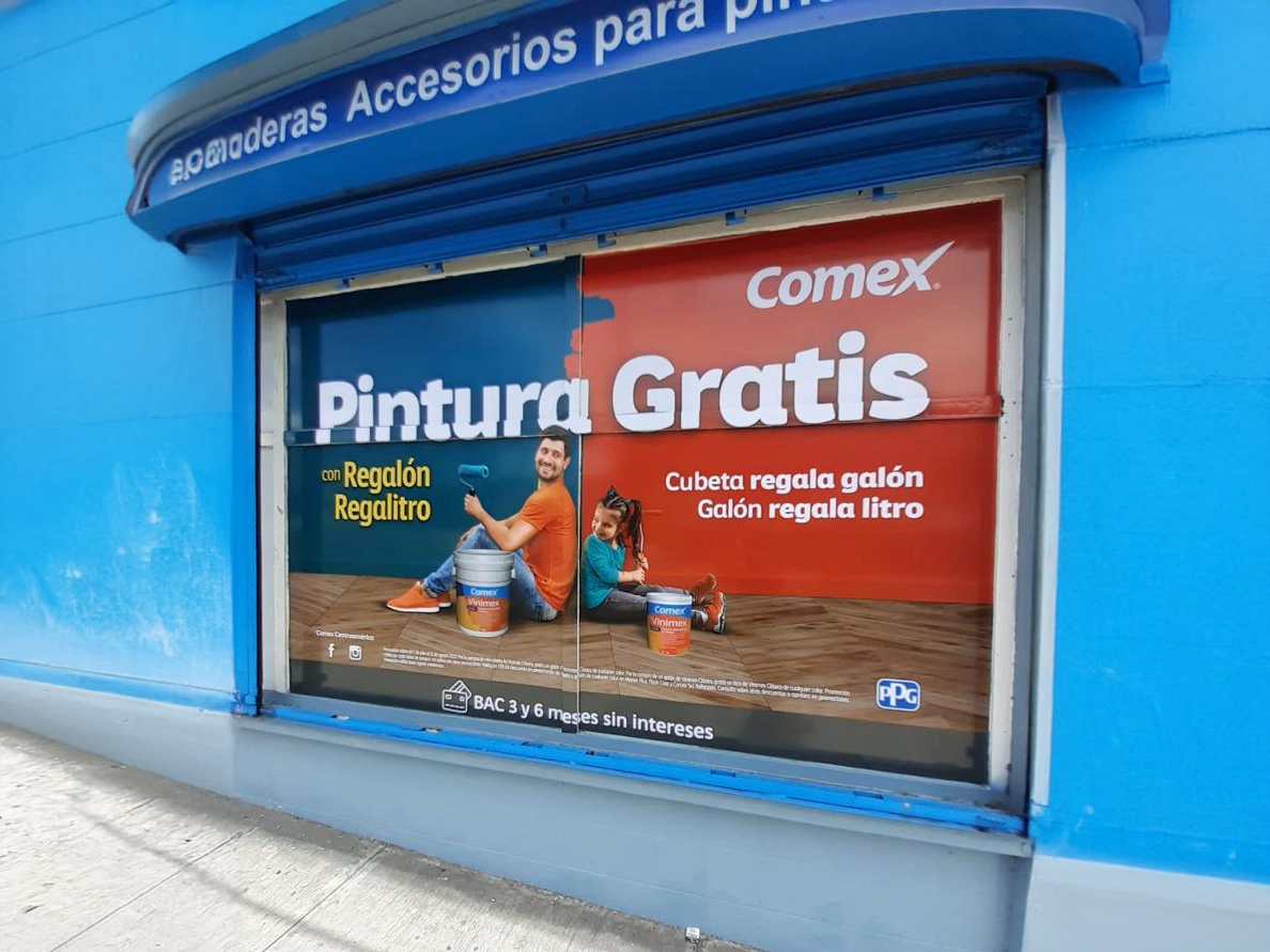 Mural para Comex con promoción de pintura gratis