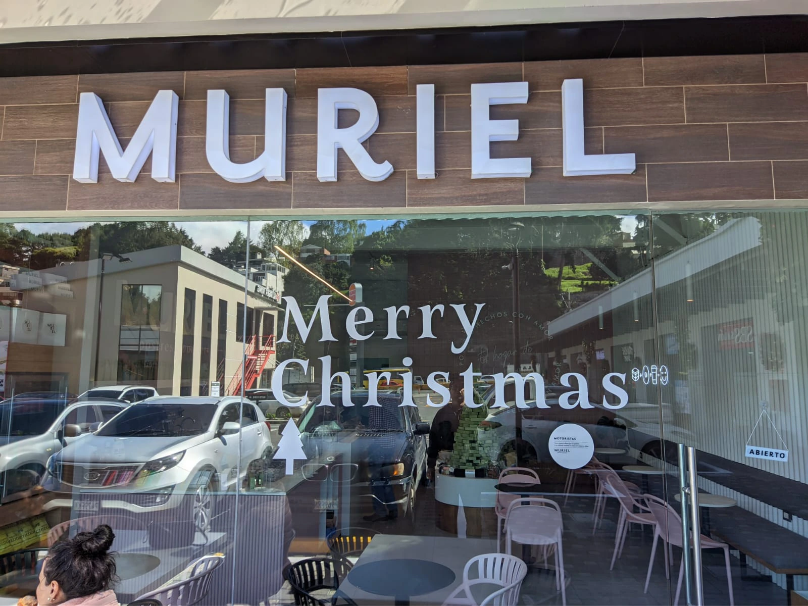 Mural de Navidad para Muriel con mensaje "Merry Christmas"